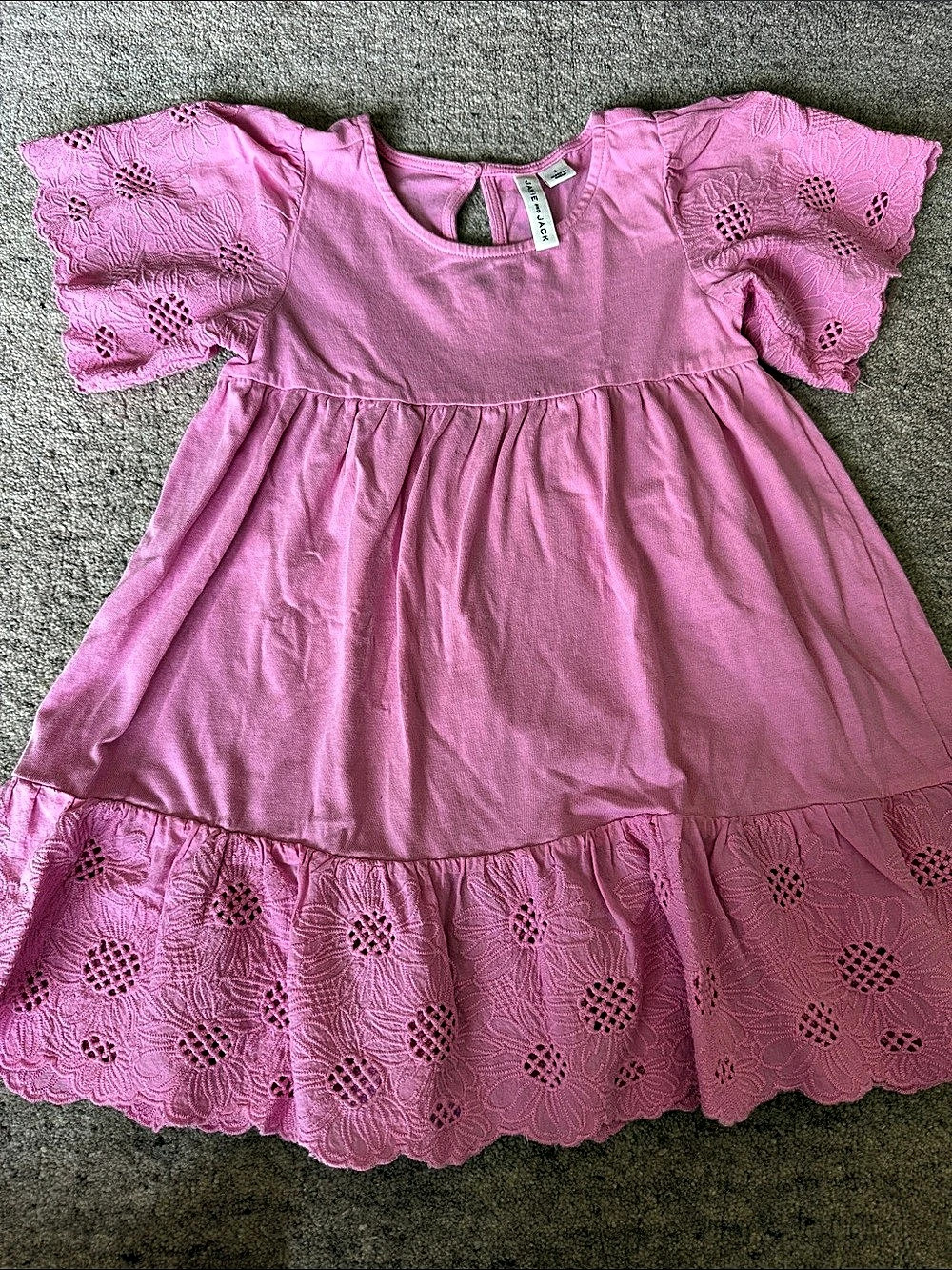 Janie and Jack Pink Eyelet Dress